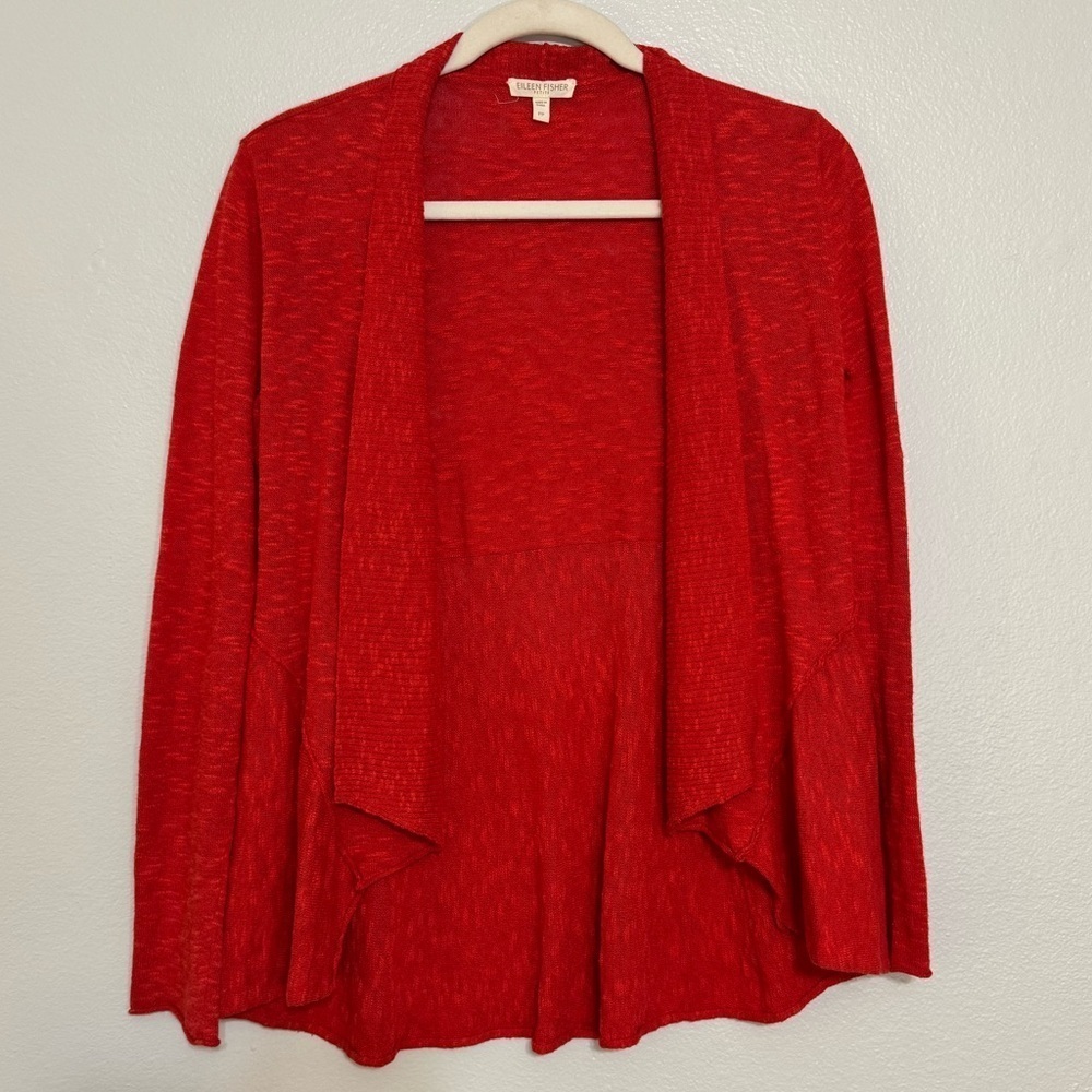 Eileen Fisher Linen Cotton Open Cardigan